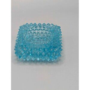 Blue Fenton Hobnail Open Salt Cellar/Votive Candle Holder/Ashtray